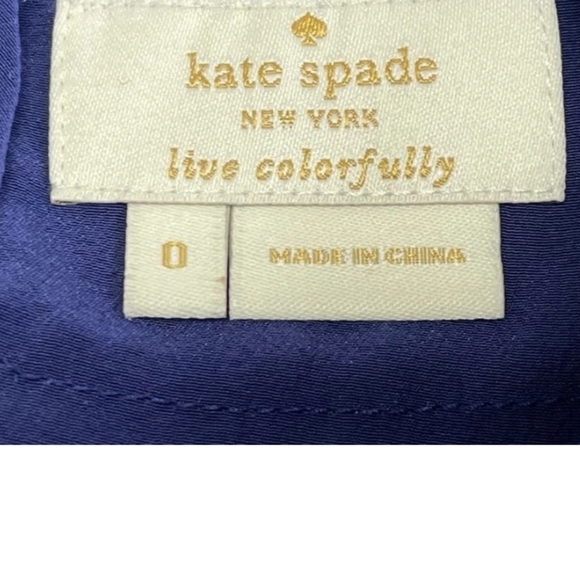 KATE SPADE♠️ NAVY SLEEVELESS 100% SILK DRESSY BLOUSE SIZE 0 - Picture 5 of 6